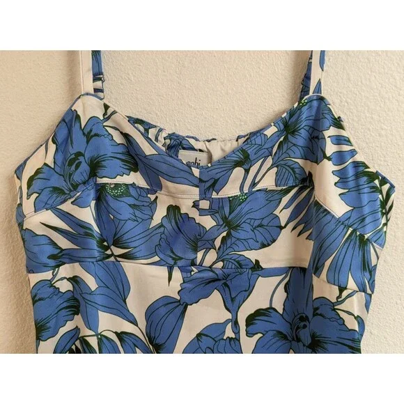 Cabi # 6761 Botanical Dress Floral Print Spaghetti Strap Ruffle Hem Dress Small - Picture 7 of 14